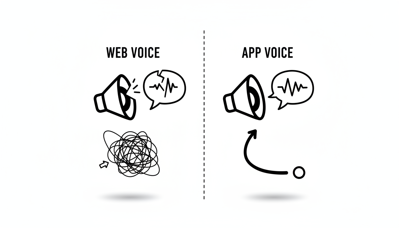 Webとアプリの音声体験の違い