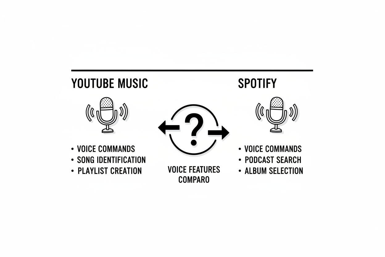 YouTube MusicとSpotifyの音声機能の比較図