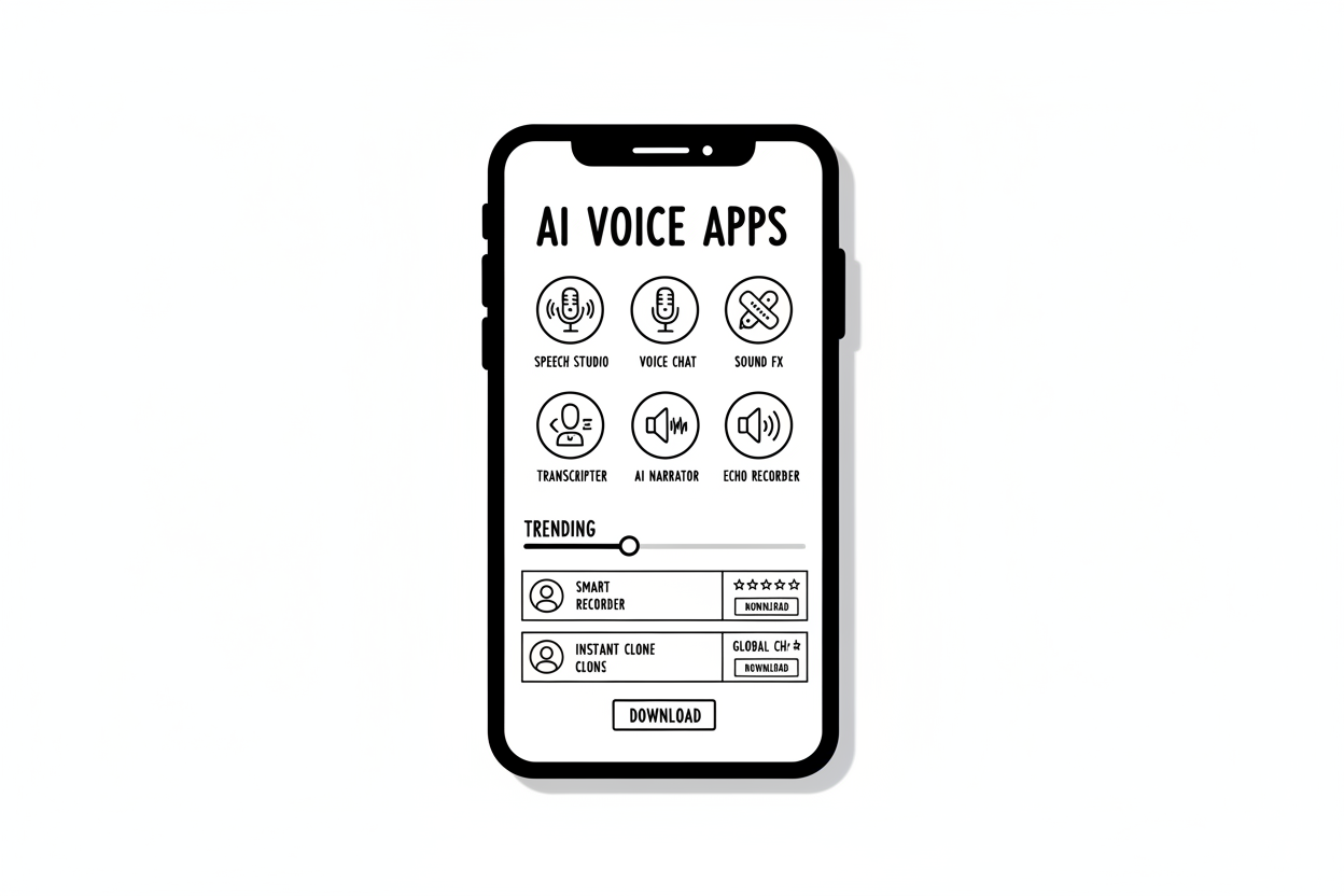 AI音声アプリのストア画面イメージ