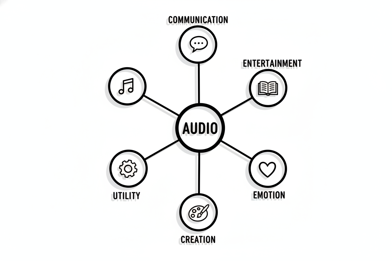 音声の多面的な価値の図解