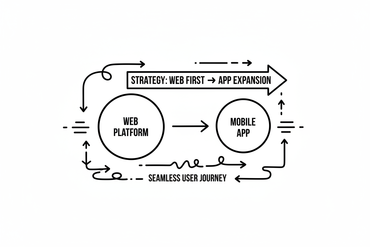 Web先行→アプリ展開の戦略図
