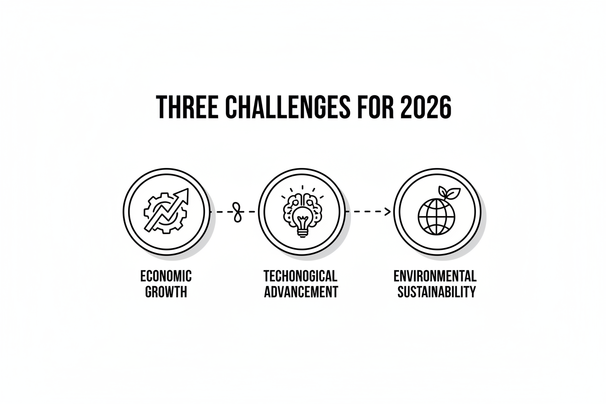 2026年の3つの課題の図解