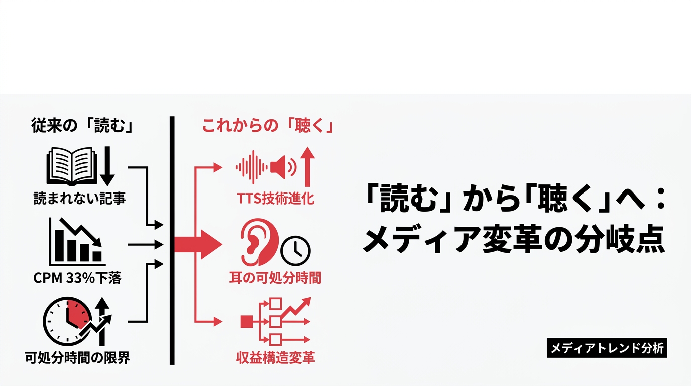 記事を読むから聴くへ：TTSが変えるテキストコンテンツの未来