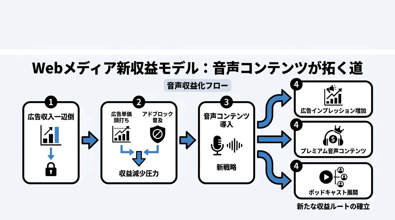 Webメディアの新しい収益モデル｜音声コンテンツで稼ぐ3つの手法