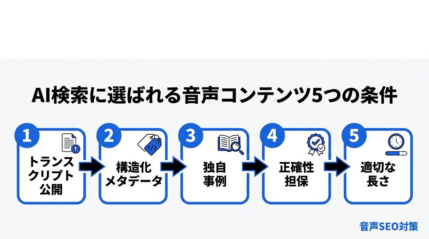 Five Requirements for Audio in AI Search
